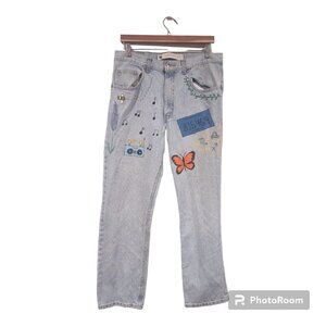 Hand painted Women's Arizona Jeans Size 14